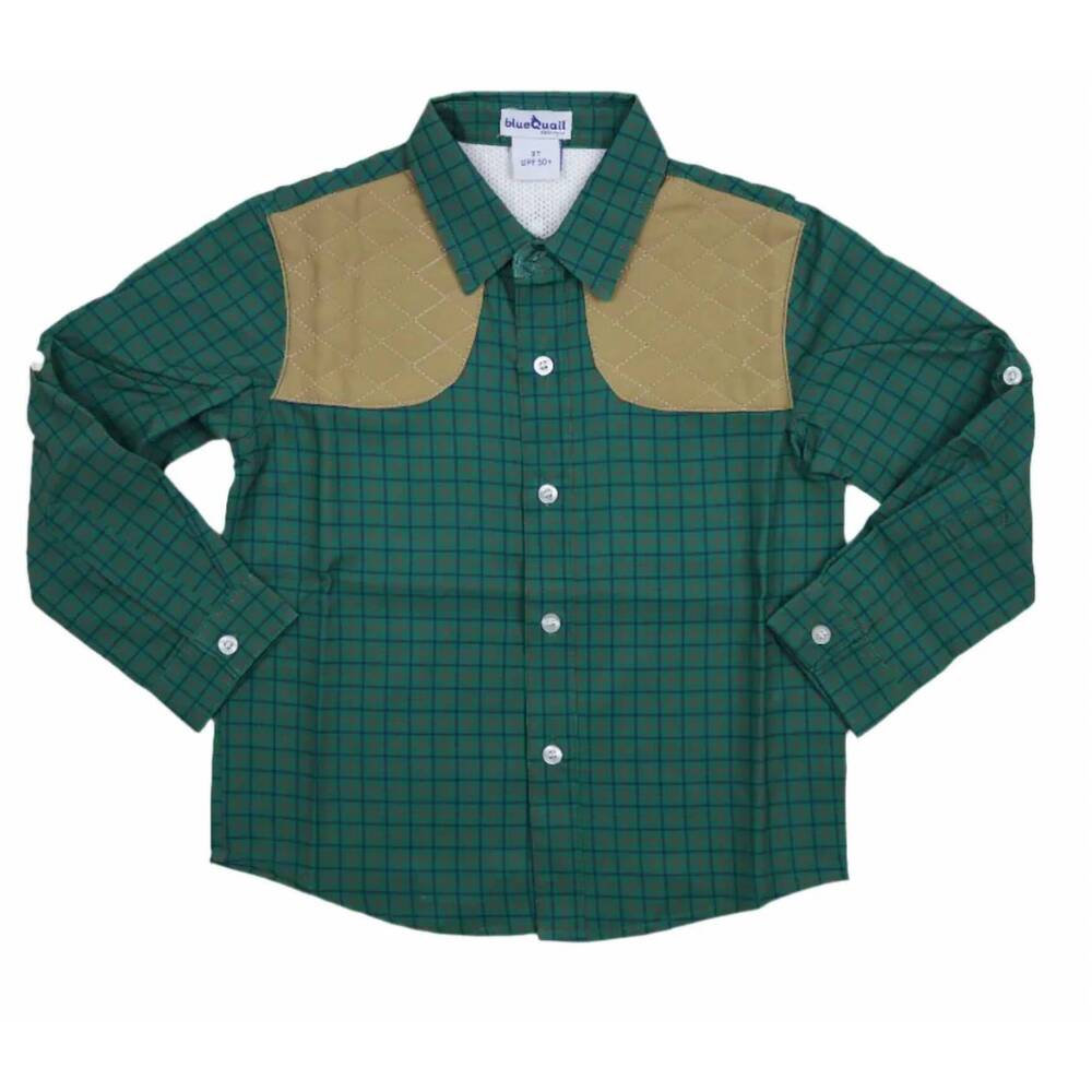 NEW BLUE QUAIL CLOTHING CO. men’s tattersall shirt in green